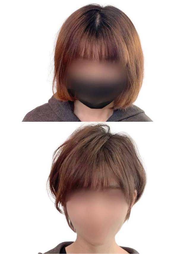 分け目が目立つペタンコ髪は、ボリューム感のあるふんわりヘアに